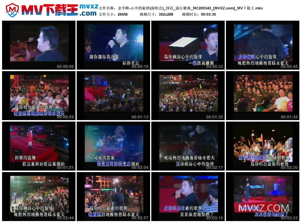 金学峰-心中的旋律(演唱会)_国语_流行歌曲_MC205343